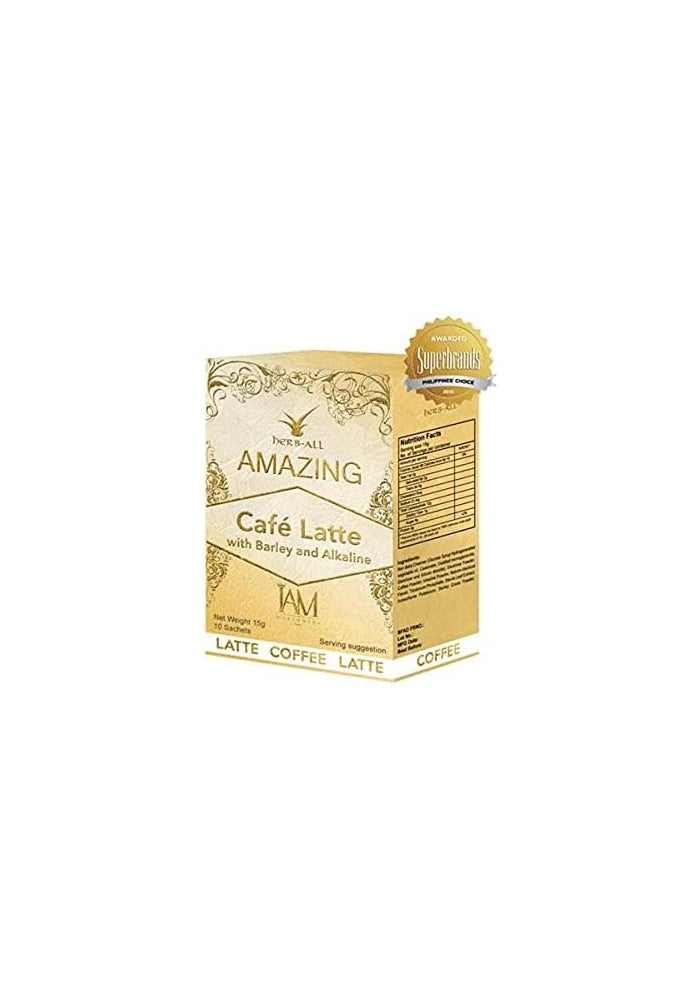 IAM WORLDWIDE Amazing Café Latte with Barley & Alkaline - 10 Sachets - Image 5